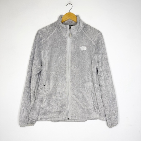 The North Face Teddie Women's Gray Fleece Jacket Coat Full Zip Size Large - Picture 1 of 6